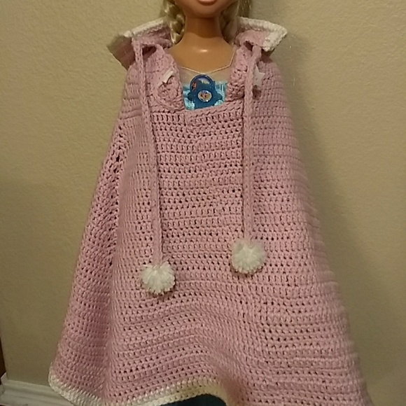 Handmade Kid Crochet Poncho size 2-3T - Picture 4 of 4